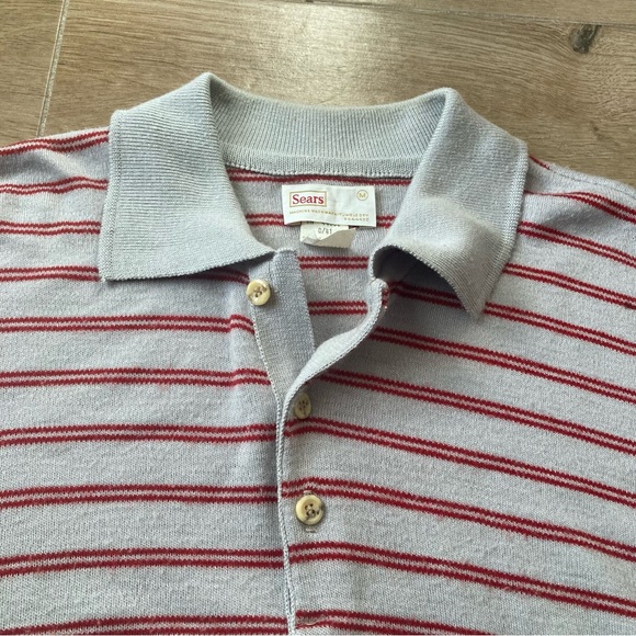Men's Vintage 1980s Sears Striped Sweater - Picture 3 of 3